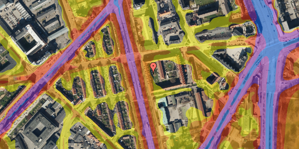 Trafikstøjkort på Lersø Parkallé 28C, 2. 31, 2100 København Ø