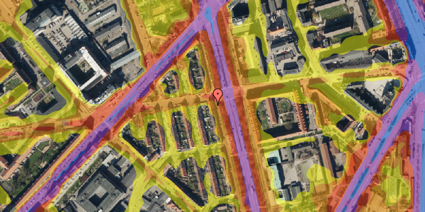 Trafikstøjkort på Lersø Parkallé 51, 1. tv, 2100 København Ø