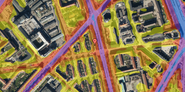 Trafikstøjkort på Lersø Parkallé 55, 2. , 2100 København Ø