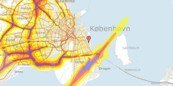 Trafikstøjkort på Liden Gunvers Vej 4, 2300 København S