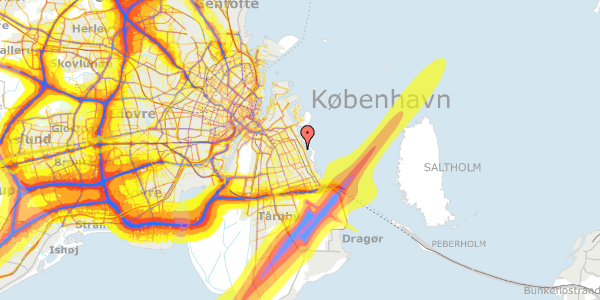 Trafikstøjkort på Liden Gunvers Vej 7, 2300 København S