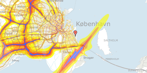 Trafikstøjkort på Liden Gunvers Vej 17, 2300 København S