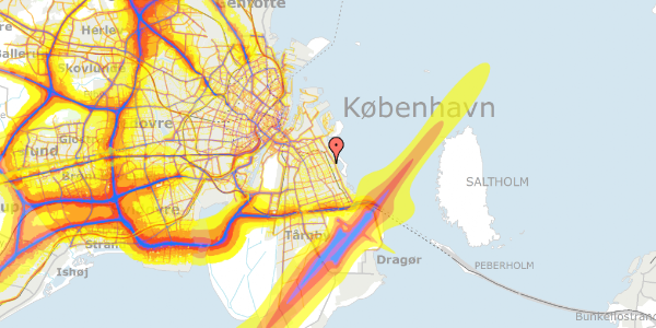 Trafikstøjkort på Liden Kirstens Vej 8, 1. , 2300 København S