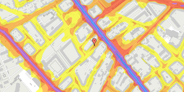 Trafikstøjkort på Liflandsgade 8, 3. th, 2300 København S