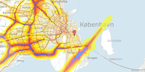 Trafikstøjkort på Lillegrund 87, 2300 København S