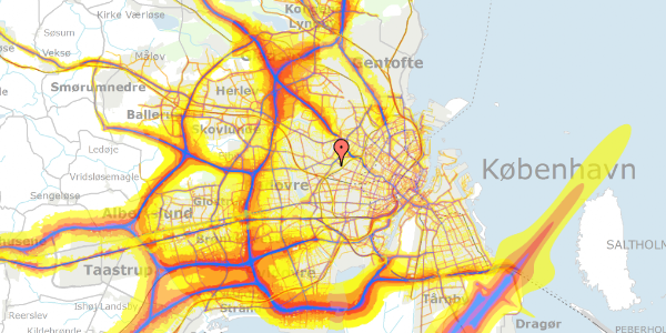 Trafikstøjkort på Limfjordsvej 28, 2720 Vanløse