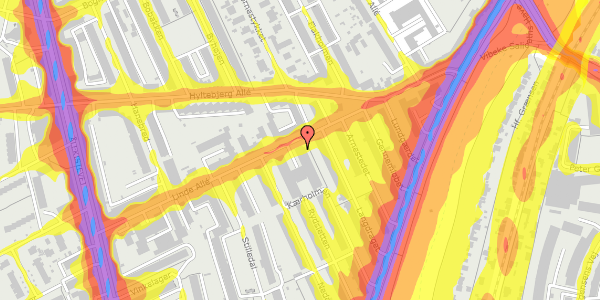 Trafikstøjkort på Linde Allé 33, st. 31, 2720 Vanløse