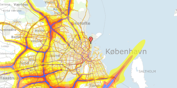 Trafikstøjkort på Lindenovsgade 3, st. tv, 2100 København Ø