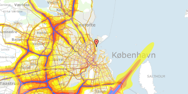 Trafikstøjkort på Lindenovsgade 9, st. tv, 2100 København Ø