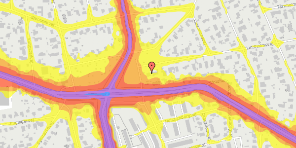 Trafikstøjkort på Lindholmsvej 49, 2700 Brønshøj