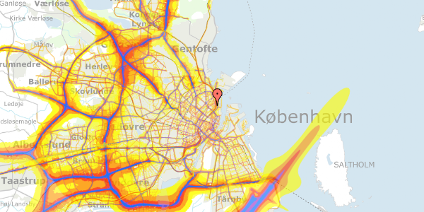 Trafikstøjkort på Lipkesgade 4, st. th, 2100 København Ø