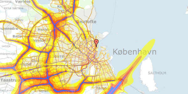 Trafikstøjkort på Lipkesgade 4, 5. , 2100 København Ø