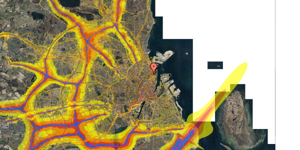 Trafikstøjkort på Lipkesgade 7, 1. , 2100 København Ø