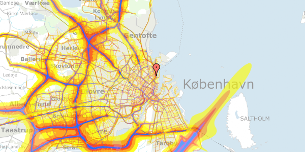 Trafikstøjkort på Lipkesgade 16, 2. tv, 2100 København Ø