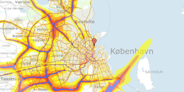 Trafikstøjkort på Lipkesgade 18, 2. th, 2100 København Ø