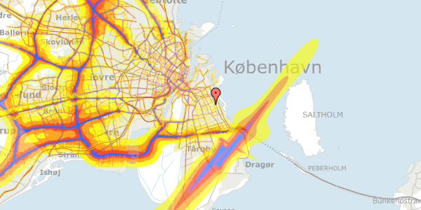 Trafikstøjkort på Livornovej 92, st. , 2300 København S