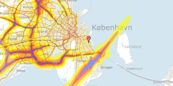 Trafikstøjkort på Livornovej 104, st. , 2300 København S