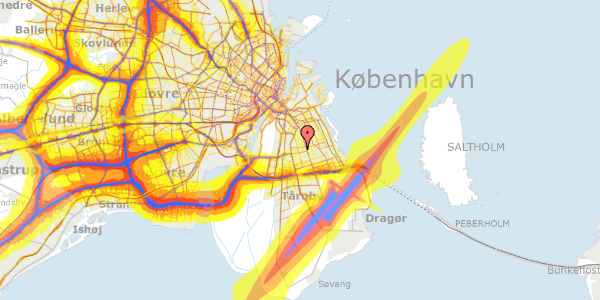 Trafikstøjkort på Lobeliavej 11, 2300 København S