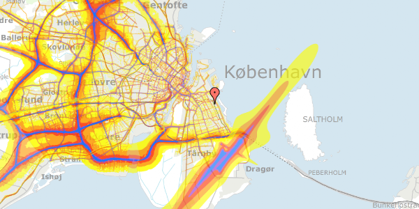 Trafikstøjkort på Lodivej 3, 2300 København S