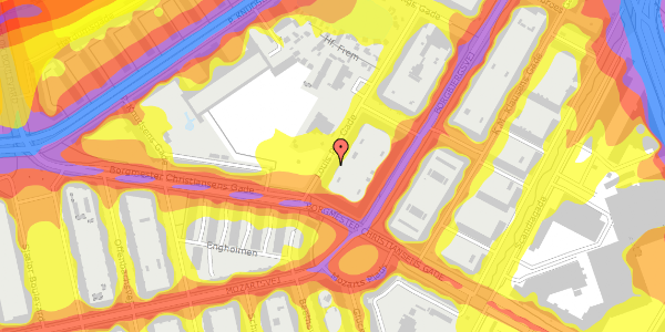 Trafikstøjkort på Louis Pios Gade 27, 3. tv, 2450 København SV