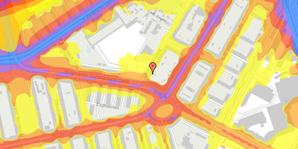 Trafikstøjkort på Louis Pios Gade 29, 1. tv, 2450 København SV