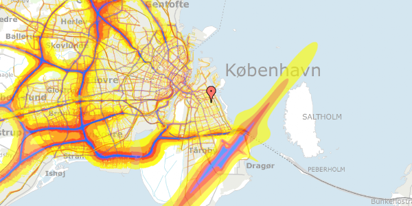 Trafikstøjkort på Luganovej 2, 2300 København S