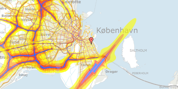 Trafikstøjkort på Luganovej 30, 2. tv, 2300 København S