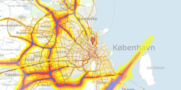 Trafikstøjkort på Lundingsgade 4, 1. th, 2100 København Ø