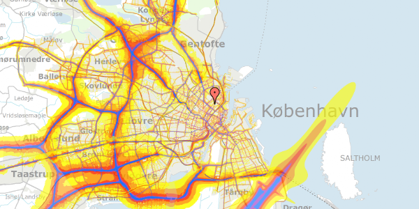 Trafikstøjkort på Lundingsgade 10, 1. , 2100 København Ø