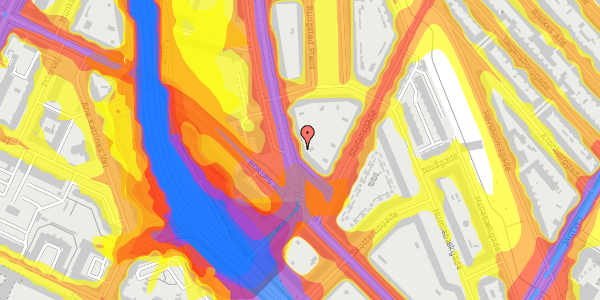 Trafikstøjkort på Lundtoftegade 2, st. tv, 2200 København N