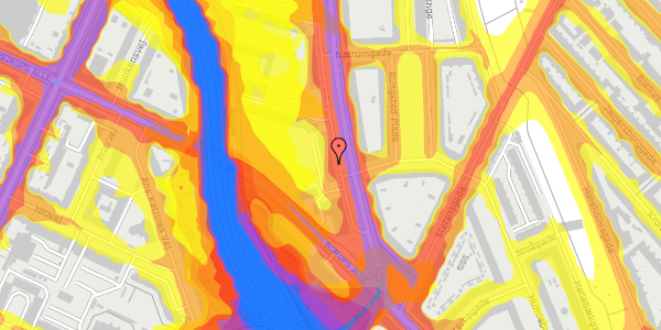 Trafikstøjkort på Lundtoftegade 5, kl. 1, 2200 København N