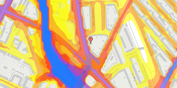 Trafikstøjkort på Lundtoftegade 6, 1. th, 2200 København N