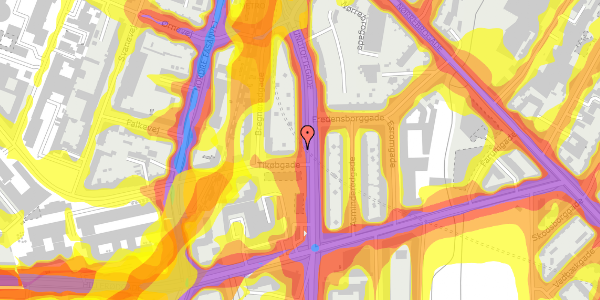 Trafikstøjkort på Lundtoftegade 93, 4. tv, 2200 København N