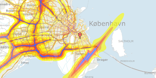 Trafikstøjkort på Lygtemagerstien 1, 1. mf, 2300 København S