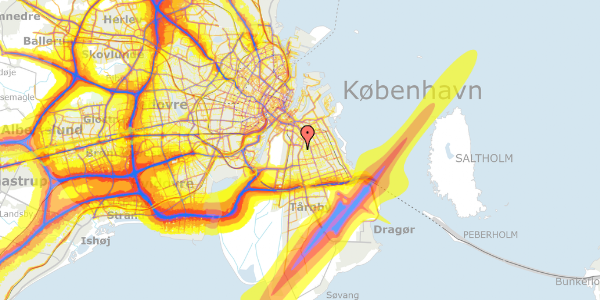 Trafikstøjkort på Lygtemagerstien 3, 1. th, 2300 København S