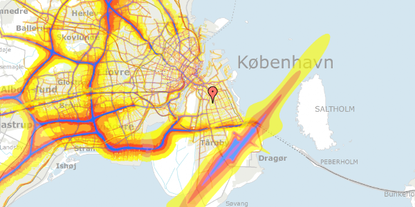 Trafikstøjkort på Lygtemagerstien 5, 1. mf, 2300 København S