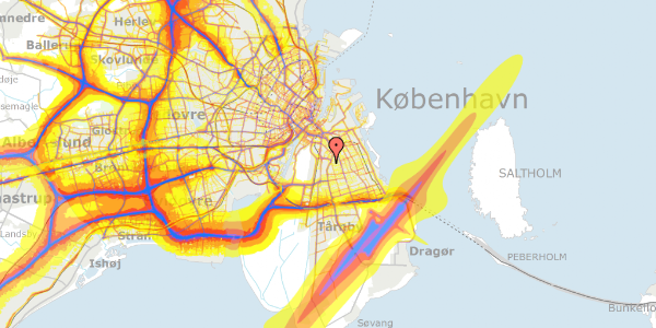 Trafikstøjkort på Lygtemagerstien 11, 4. th, 2300 København S