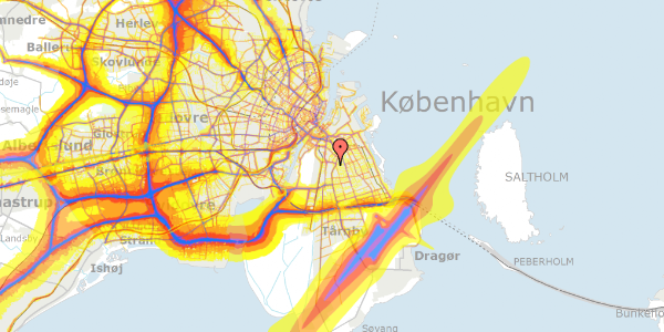 Trafikstøjkort på Lygtemagerstien 22, 1. th, 2300 København S