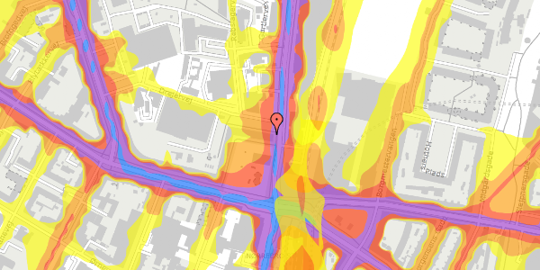 Trafikstøjkort på Lygten 3A, 4. th, 2400 København NV