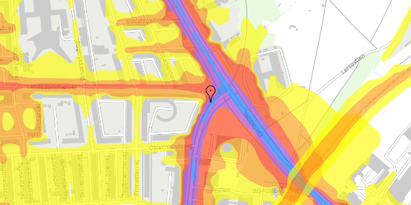 Trafikstøjkort på Lygten 65, 1. tv, 2400 København NV