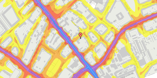 Trafikstøjkort på Lyongade 6, 3. th, 2300 København S