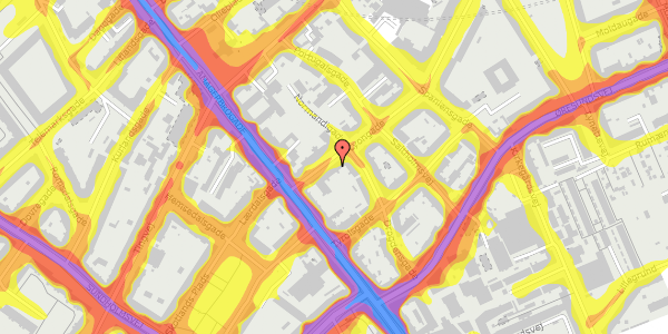 Trafikstøjkort på Lyongade 8, 4. th, 2300 København S