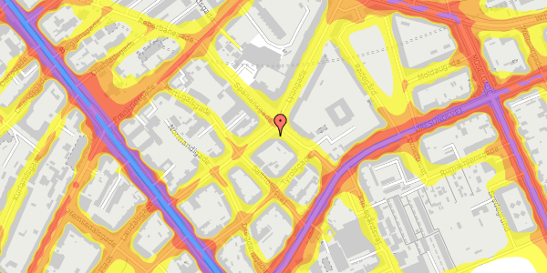 Trafikstøjkort på Lyongade 20, 2. th, 2300 København S