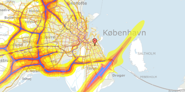 Trafikstøjkort på Lyongade 38, 1. tv, 2300 København S