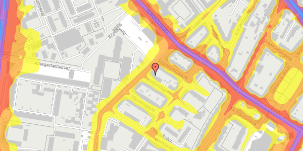 Trafikstøjkort på Lysefjordsgade 10, 3. 2, 2300 København S