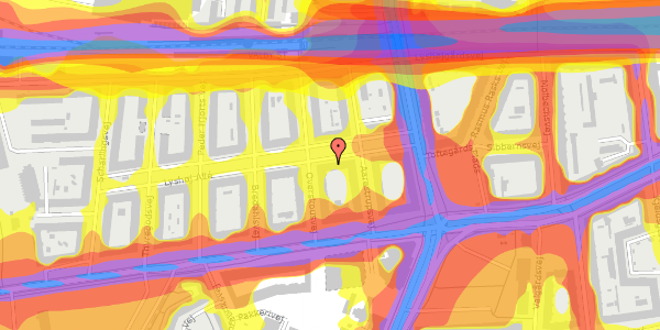 Trafikstøjkort på Lyshøj Allé 9, st. th, 2500 Valby