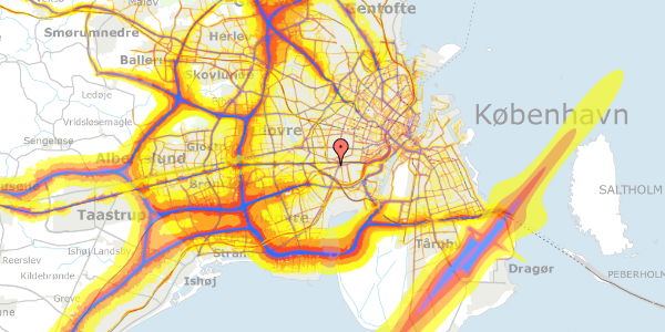 Trafikstøjkort på Lyshøj Allé 27, kl. , 2500 Valby