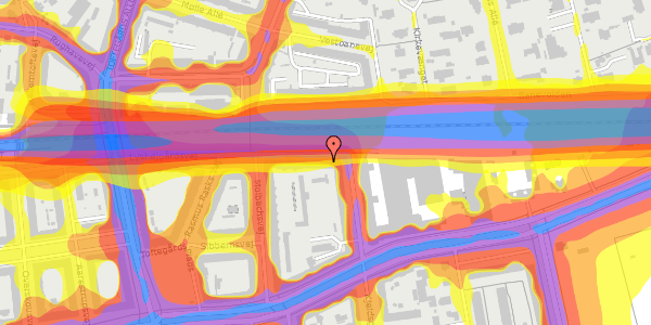 Trafikstøjkort på Lyshøjgårdsvej 21, 2. th, 2500 Valby