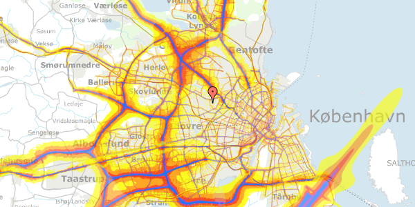 Trafikstøjkort på Lystrupvej 5, 2700 Brønshøj