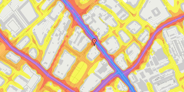 Trafikstøjkort på Lærdalsgade 1, st. , 2300 København S